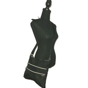 Baggallini Black Zipper Bag SPECIAL EDITION 4-Zip Crossbody Travel Bag 12x10x5